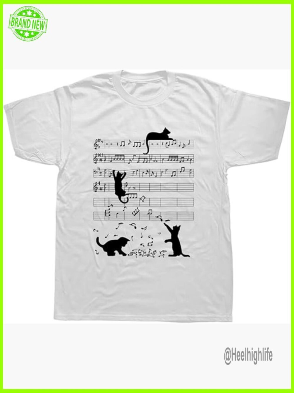 Oversized Music Note Graphic Tee Y2K Emo T Shirt Twee Streetwear